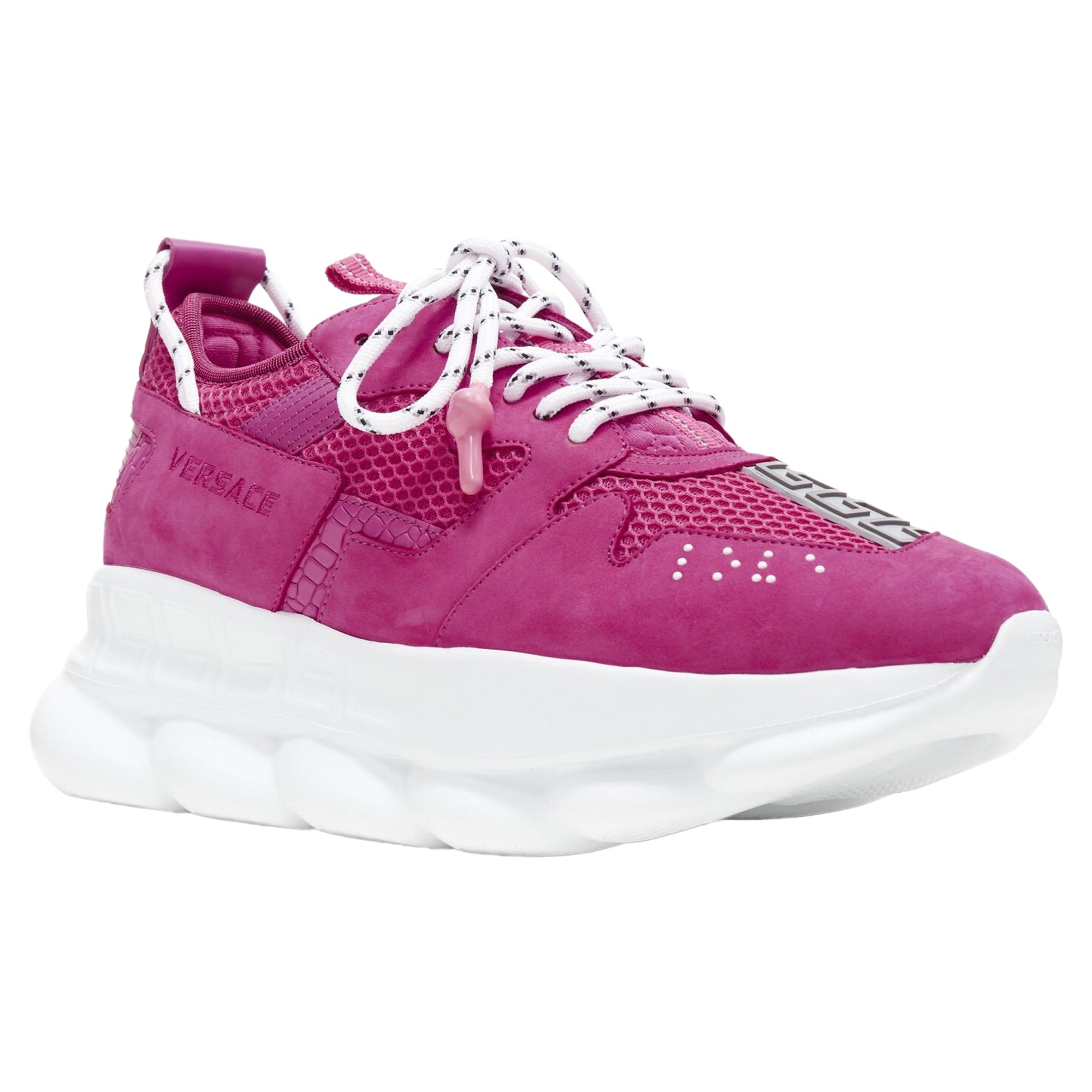 Men's Versace Chain Reaction Blowzy Suede Low Top Chunky Sneaker