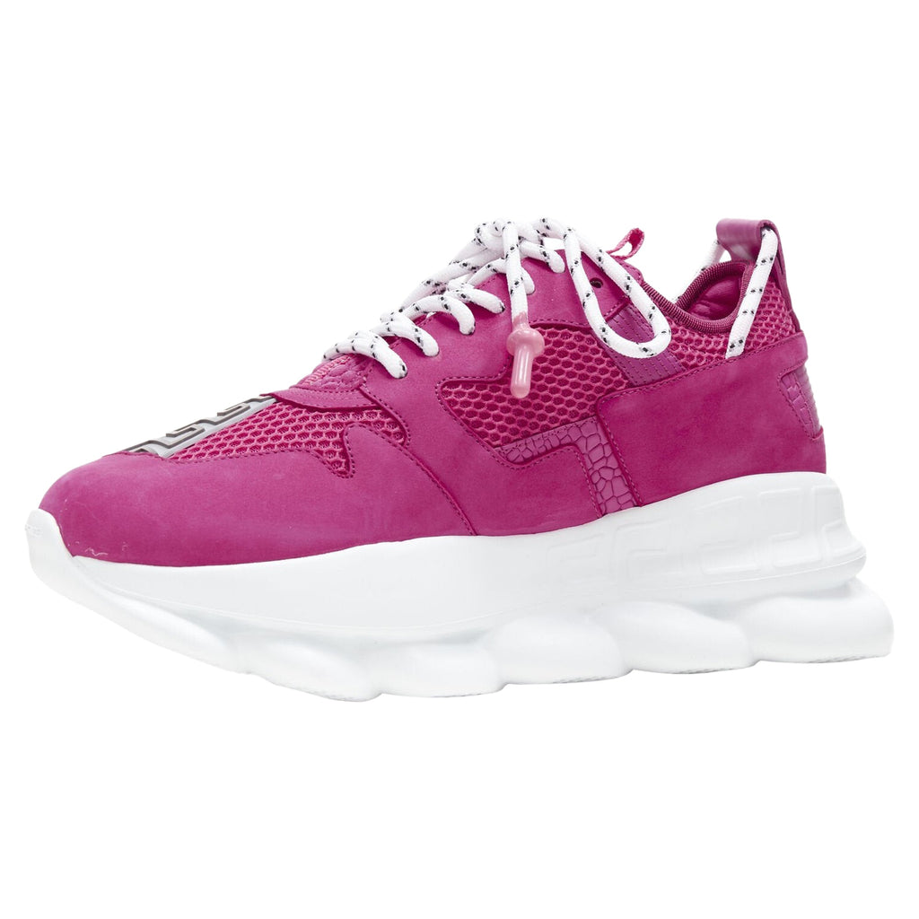 Men's Versace Chain Reaction Blowzy Suede Low Top Chunky Sneaker