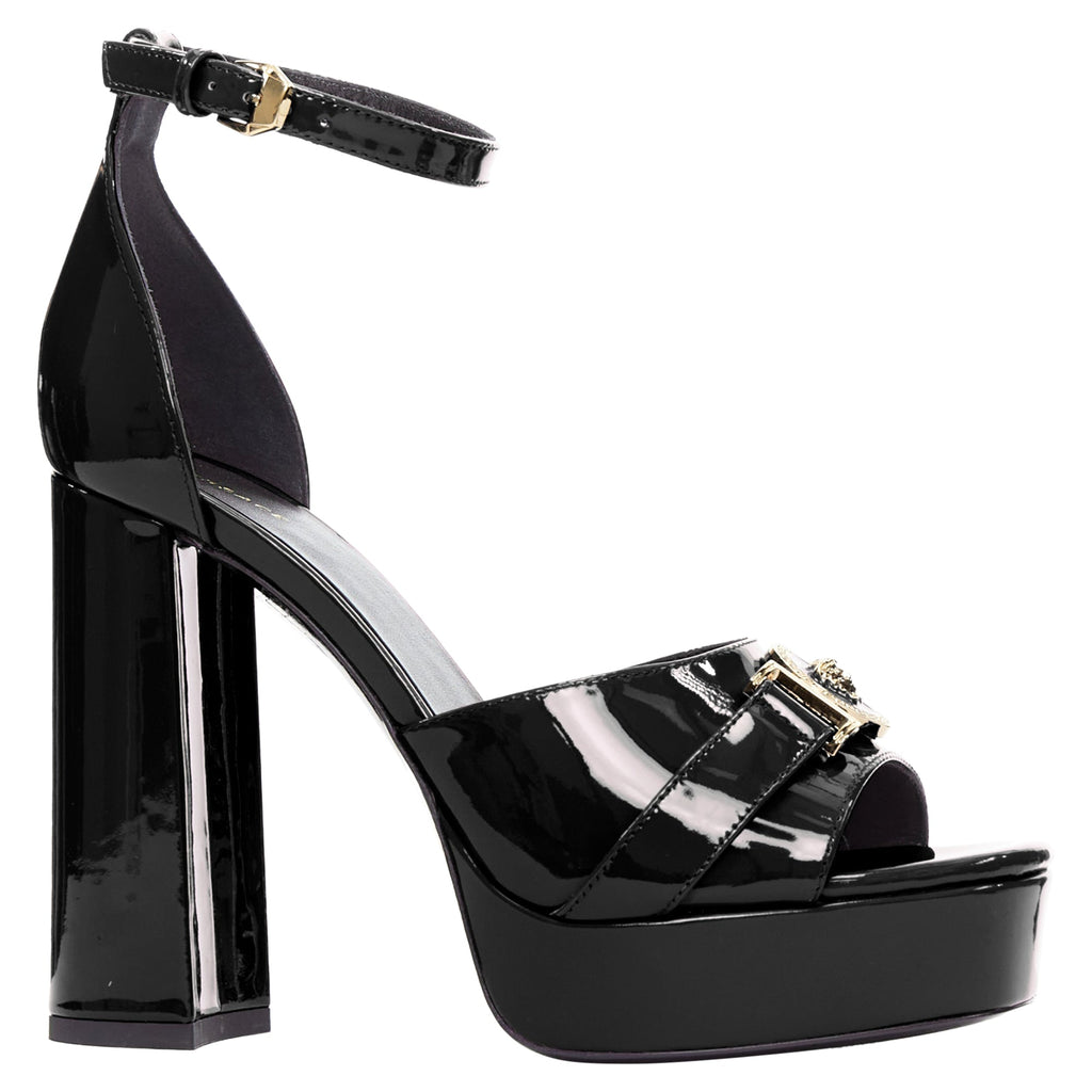Women's Versace Tribute Patent Medusa Open Toe Platform Sandal