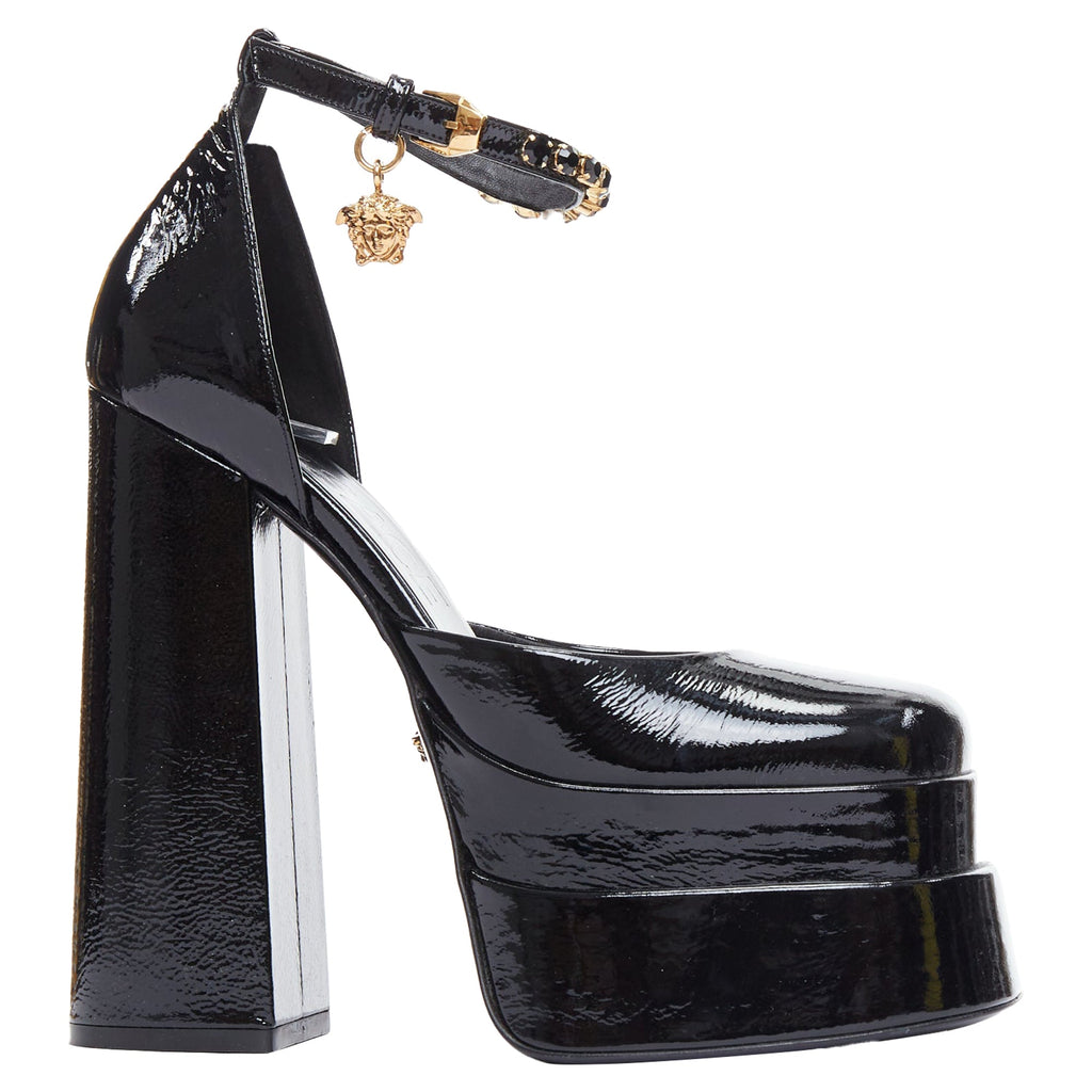 Women's Versace Aevitas Patent Crystal Medusa Platform