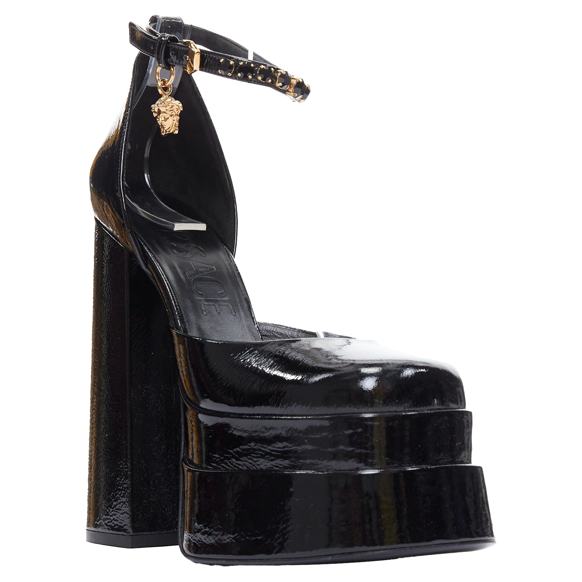 Women's Versace Aevitas Patent Crystal Medusa Platform