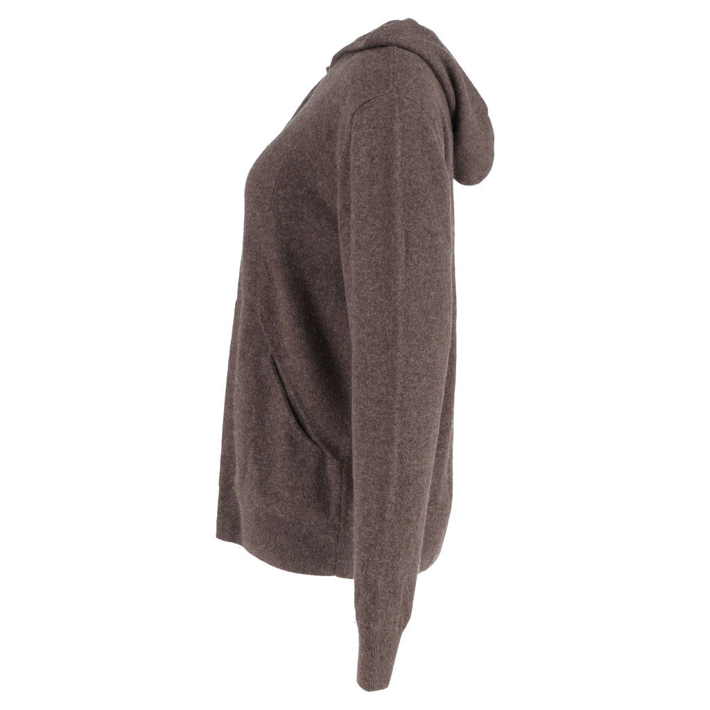 Dries Van Noten Hooded Sweater with Pockets in Brown Wool