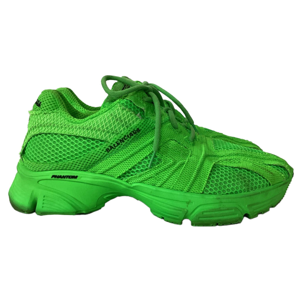 Men's Balenciaga Phantom Lace-Up Sneakers in Green Polyester
