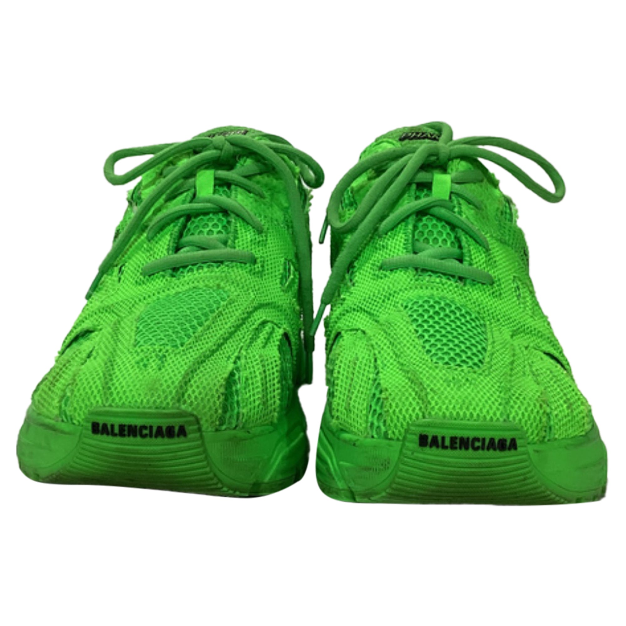 Men's Balenciaga Phantom Lace-Up Sneakers in Green Polyester