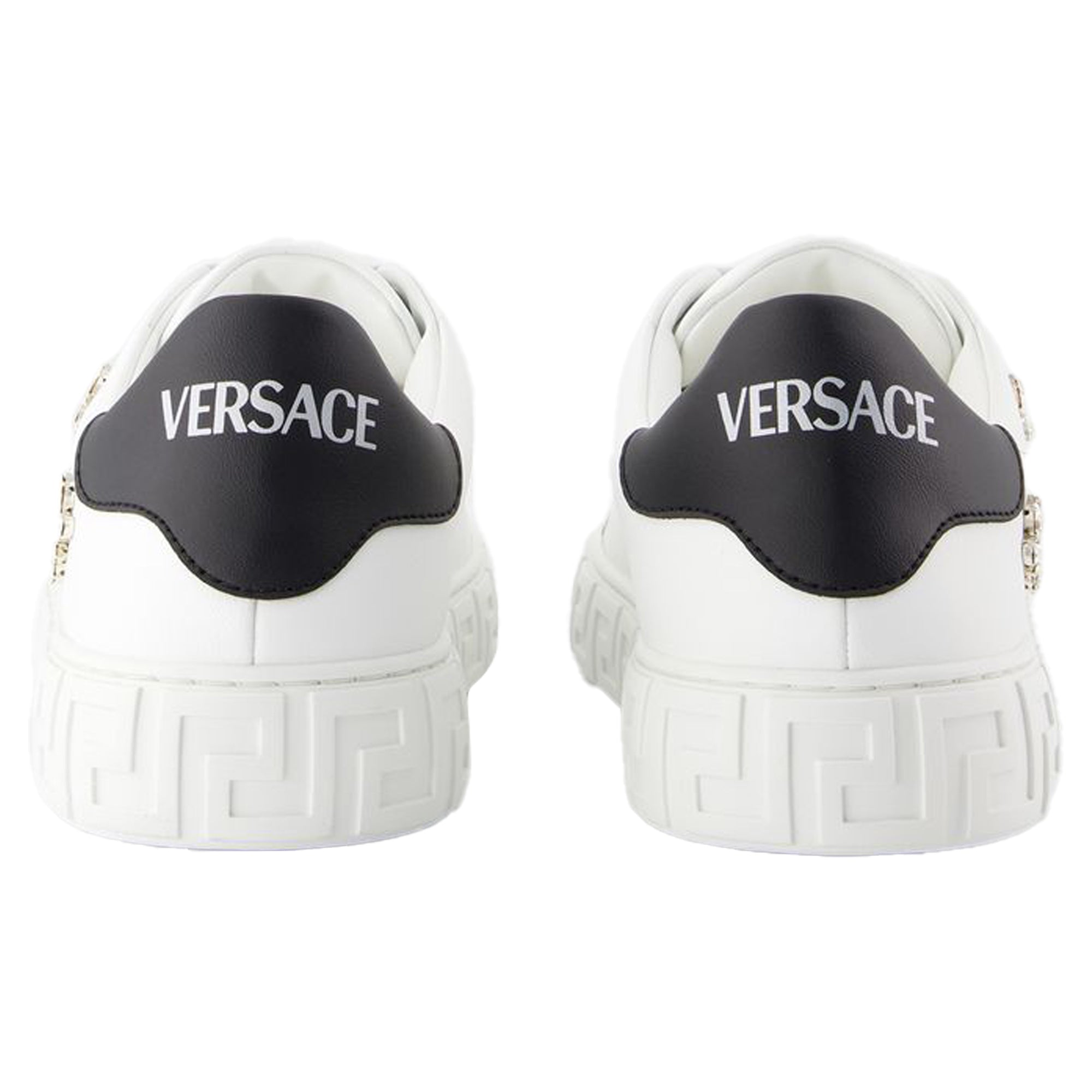 Women's La Greca Sneakers - Versace - Canvas - White