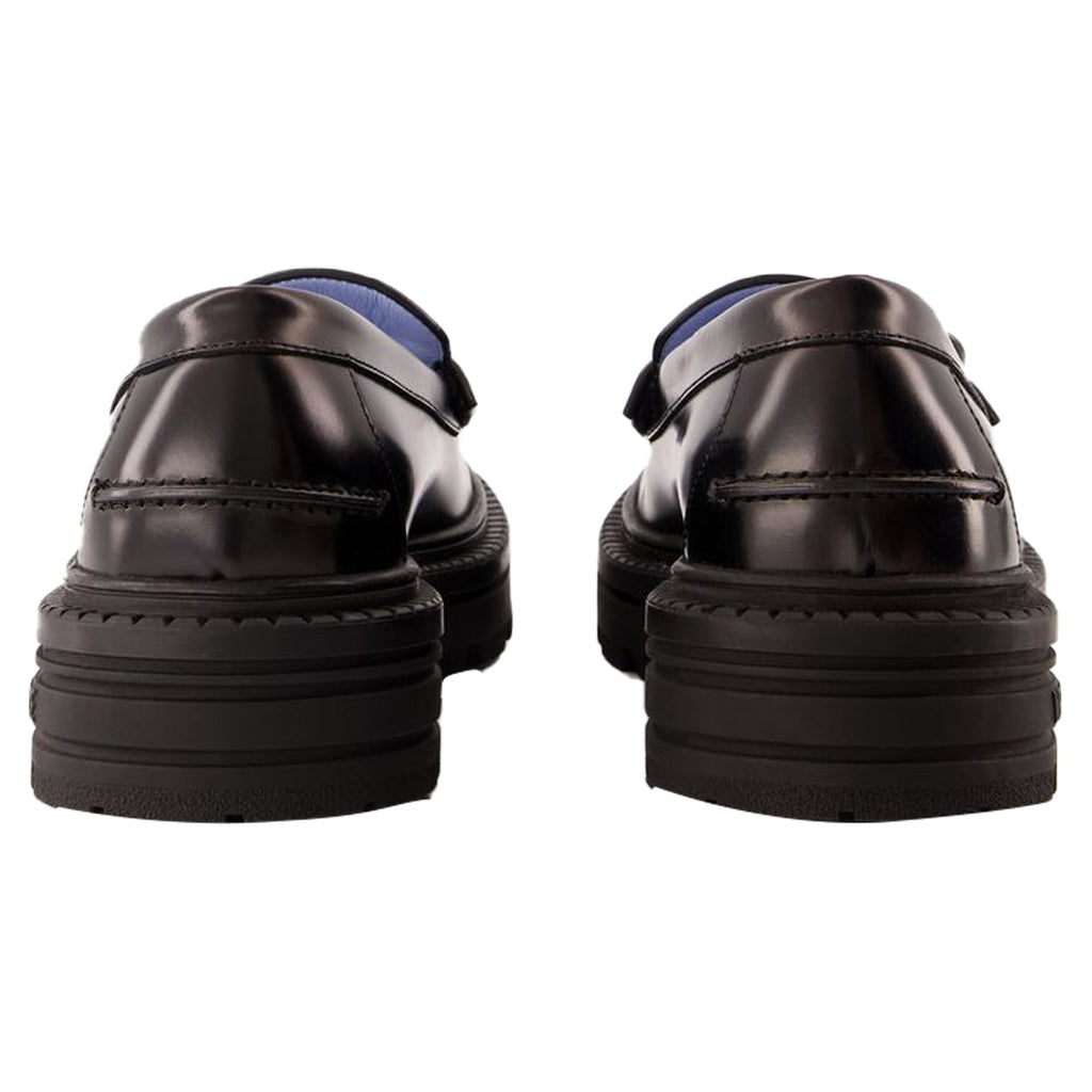 Women's Adriano Flat Shoes - Versace - Leather - Black
