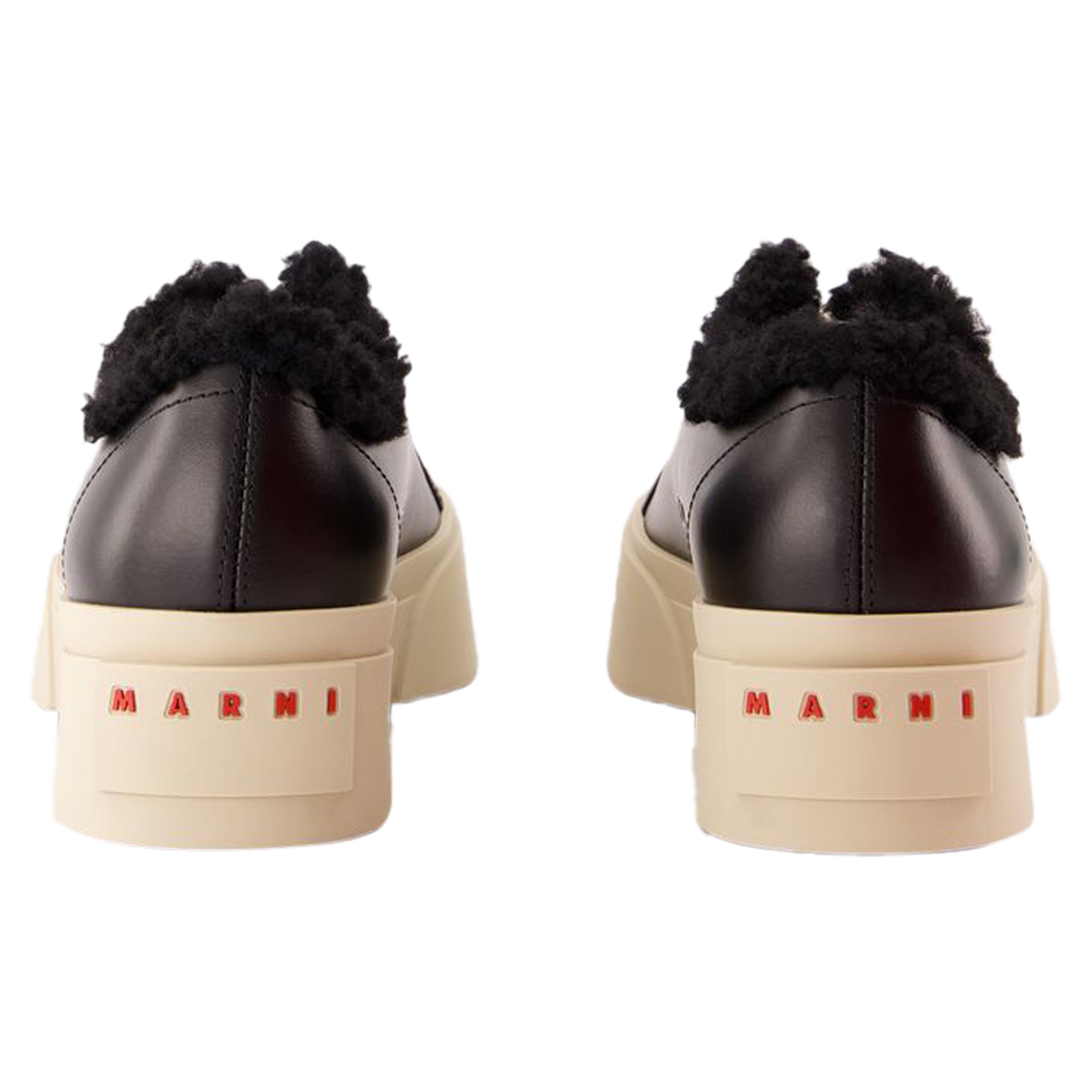 Women's Lace Pablo Sneakers - Marni - Leather - Black