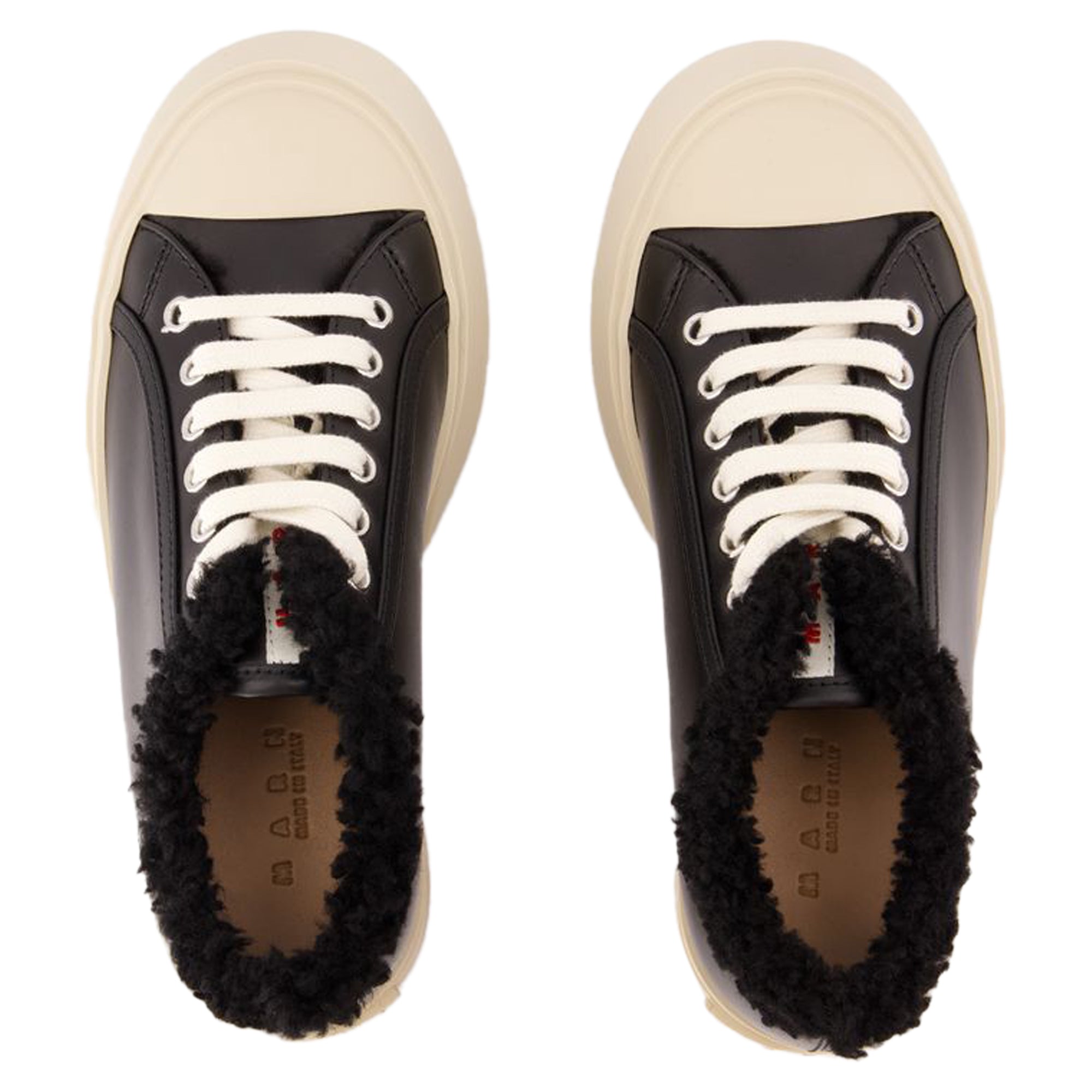 Women's Lace Pablo Sneakers - Marni - Leather - Black
