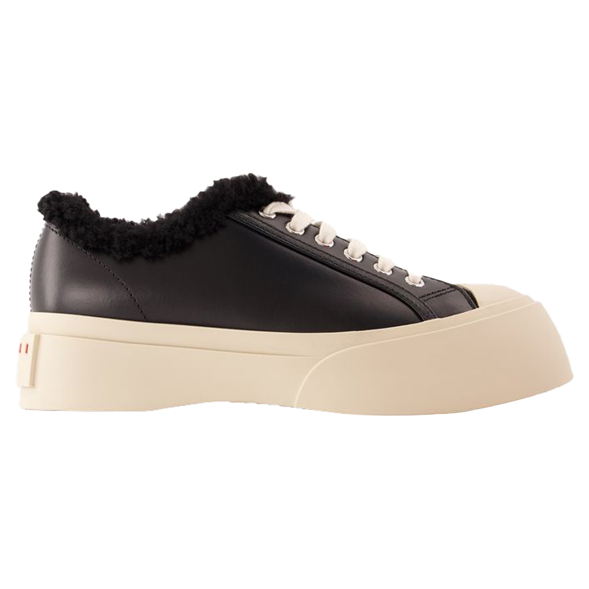 Women's Lace Pablo Sneakers - Marni - Leather - Black