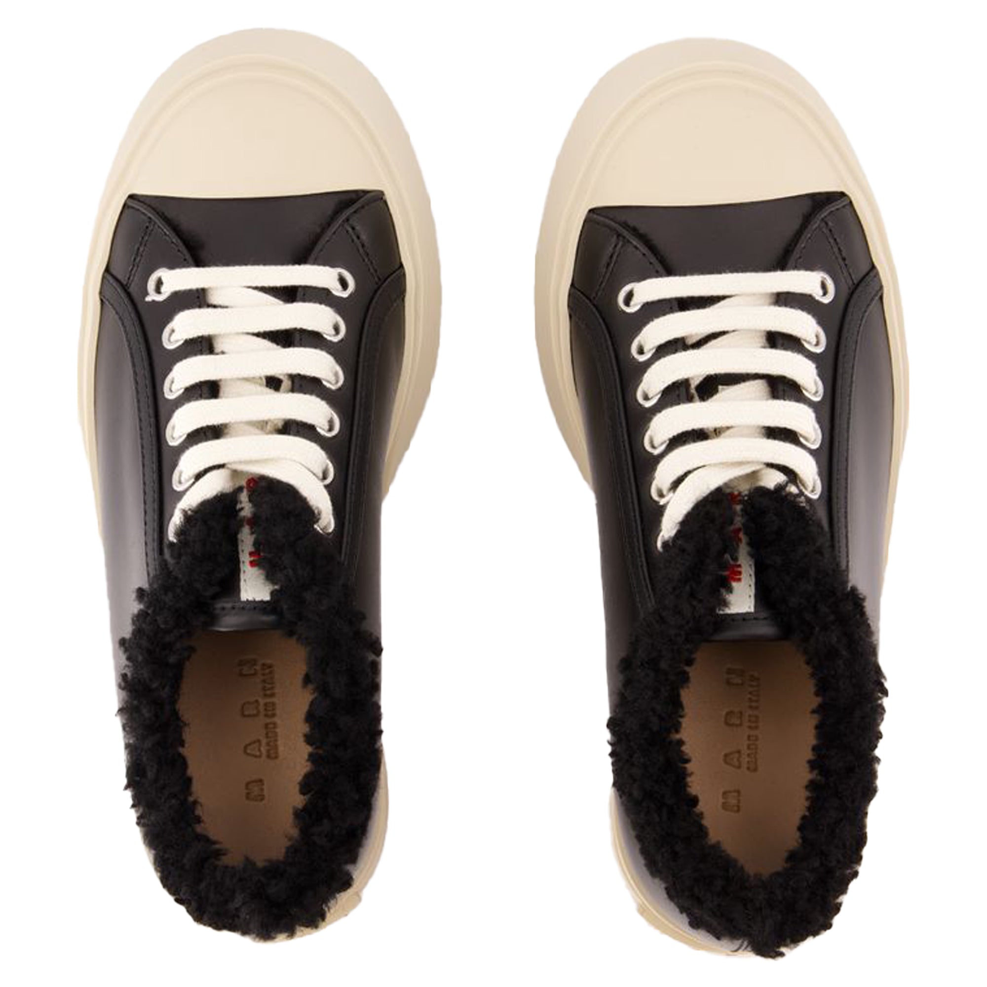 Women's Lace Pablo Sneakers - Marni - Leather - Black