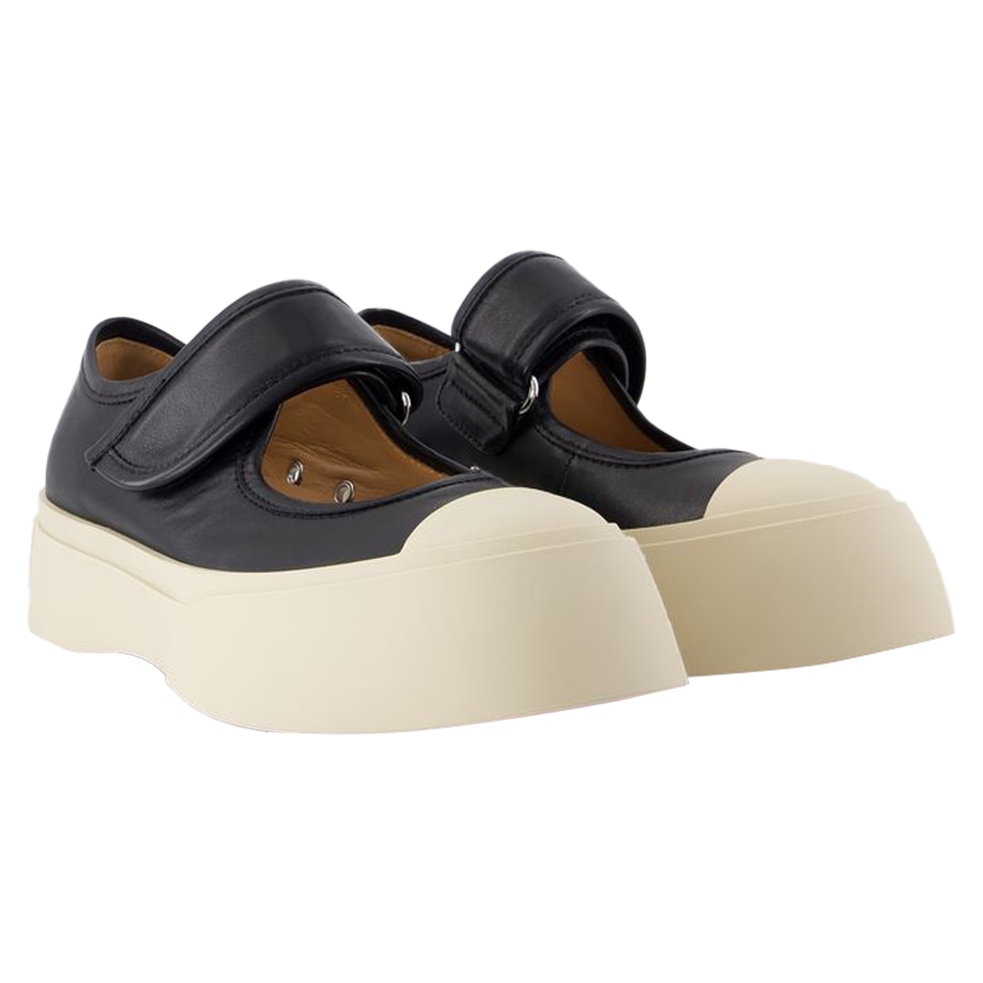 Women's Mary Jane Sneakers - Marni - Leather - Black