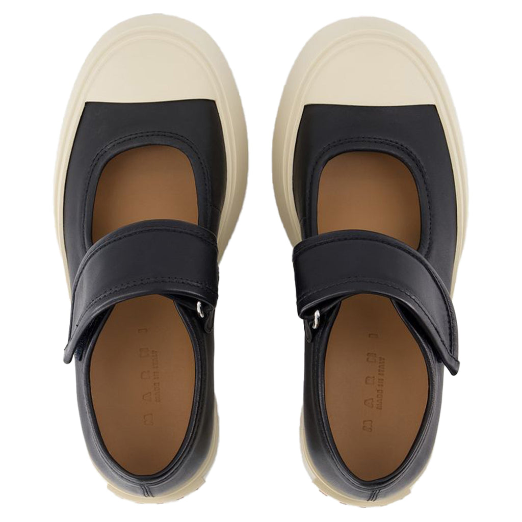 Women's Mary Jane Sneakers - Marni - Leather - Black