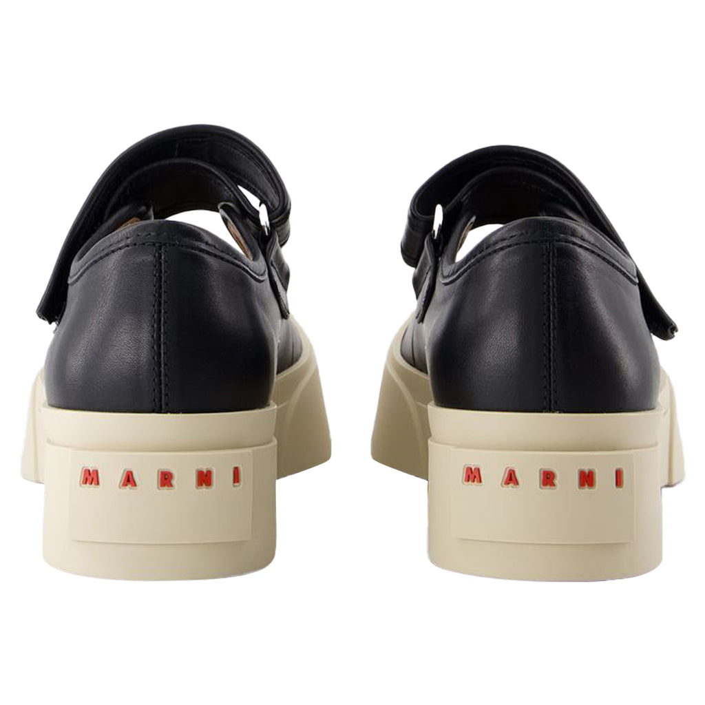 Women's Mary Jane Sneakers - Marni - Leather - Black