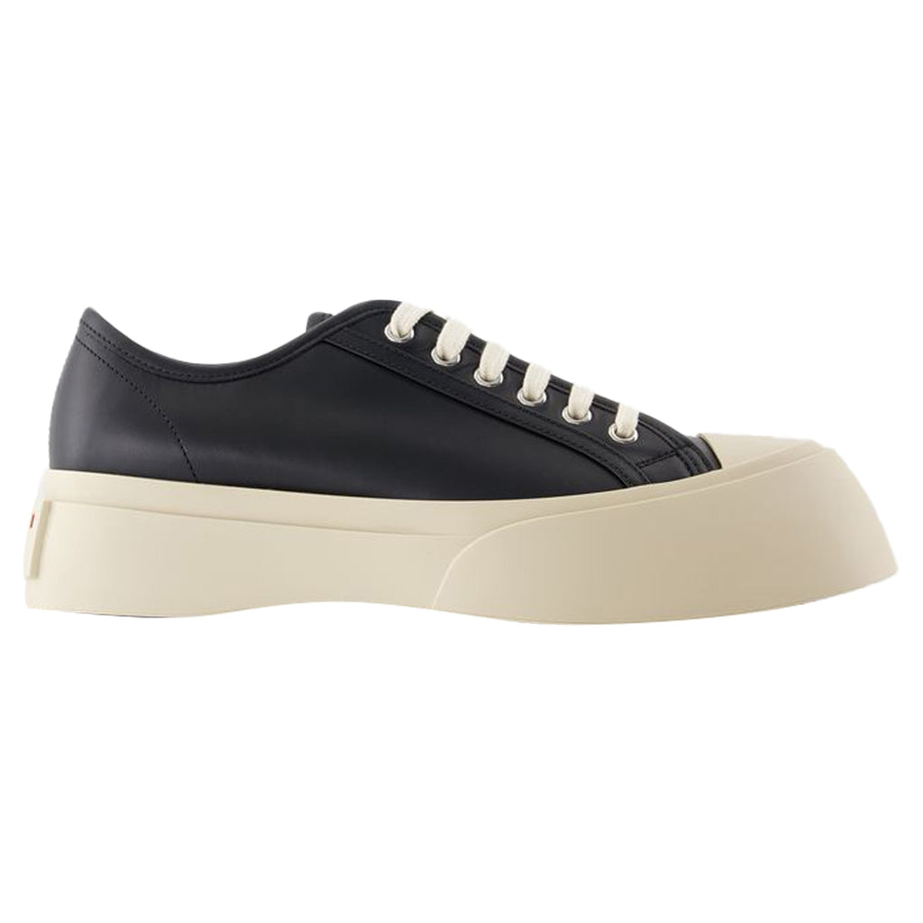 Women's Laced Up Sneakers - Marni - Leather - Black