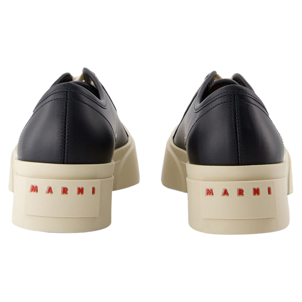 Women's Laced Up Sneakers - Marni - Leather - Black