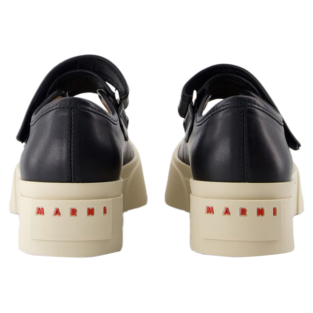 Women's Mary Jane Sneakers - Marni - Leather - Black