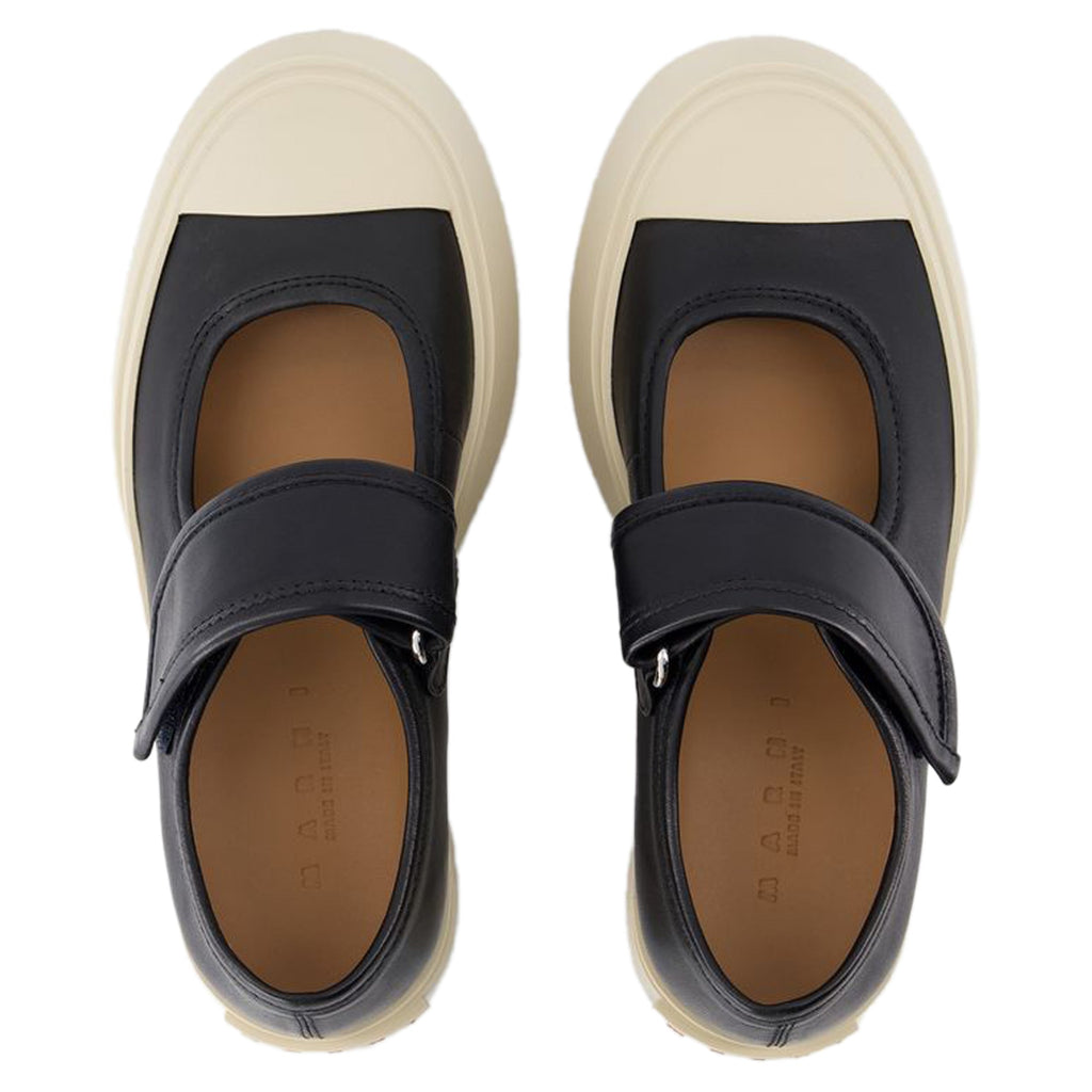 Women's Mary Jane Sneakers - Marni - Leather - Black