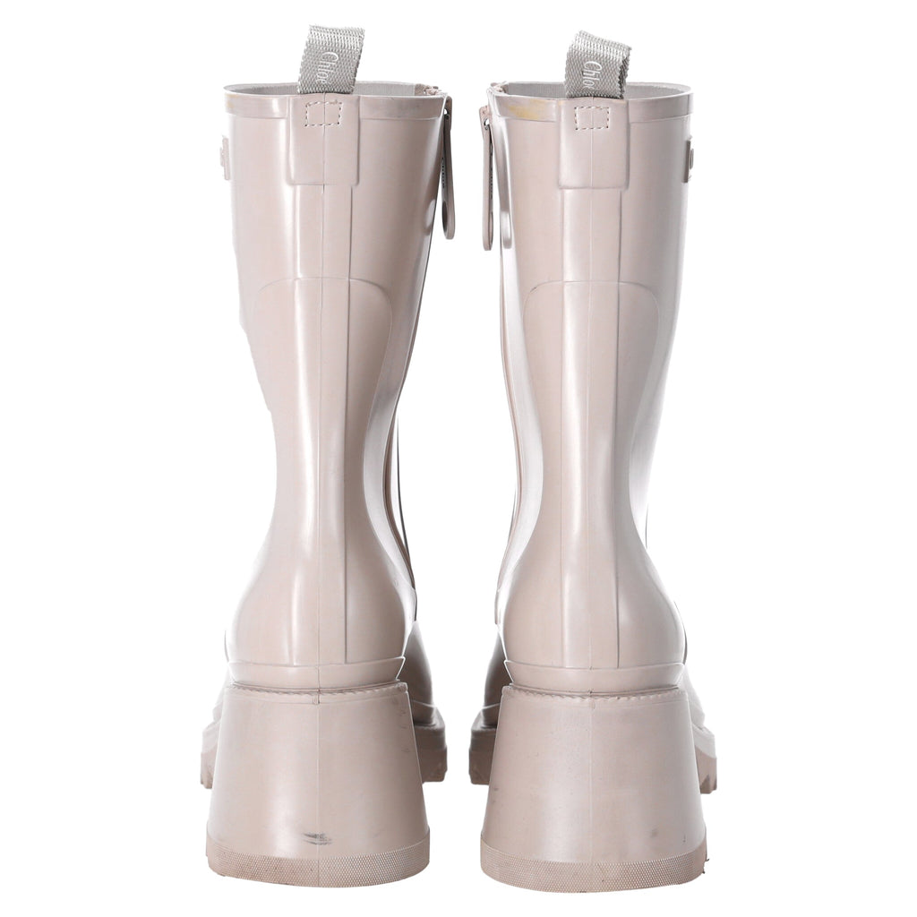 Chloé Betty Rain Boots in Nude Rubber