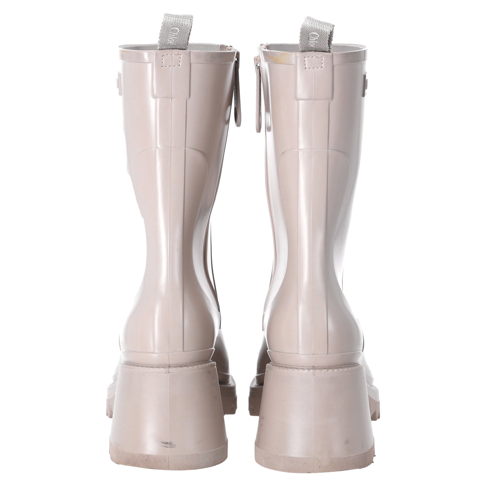Chloé Betty Rain Boots in Nude Rubber