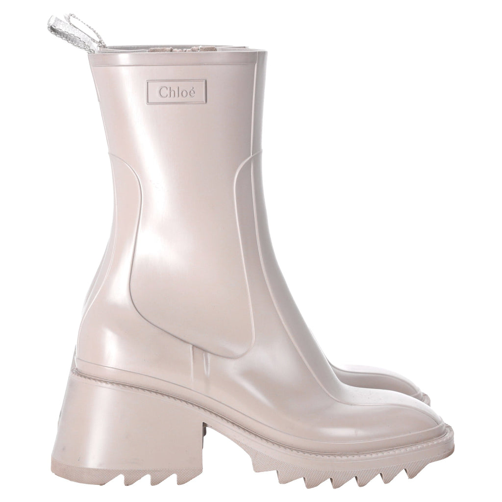 Chloé Betty Rain Boots in Nude Rubber