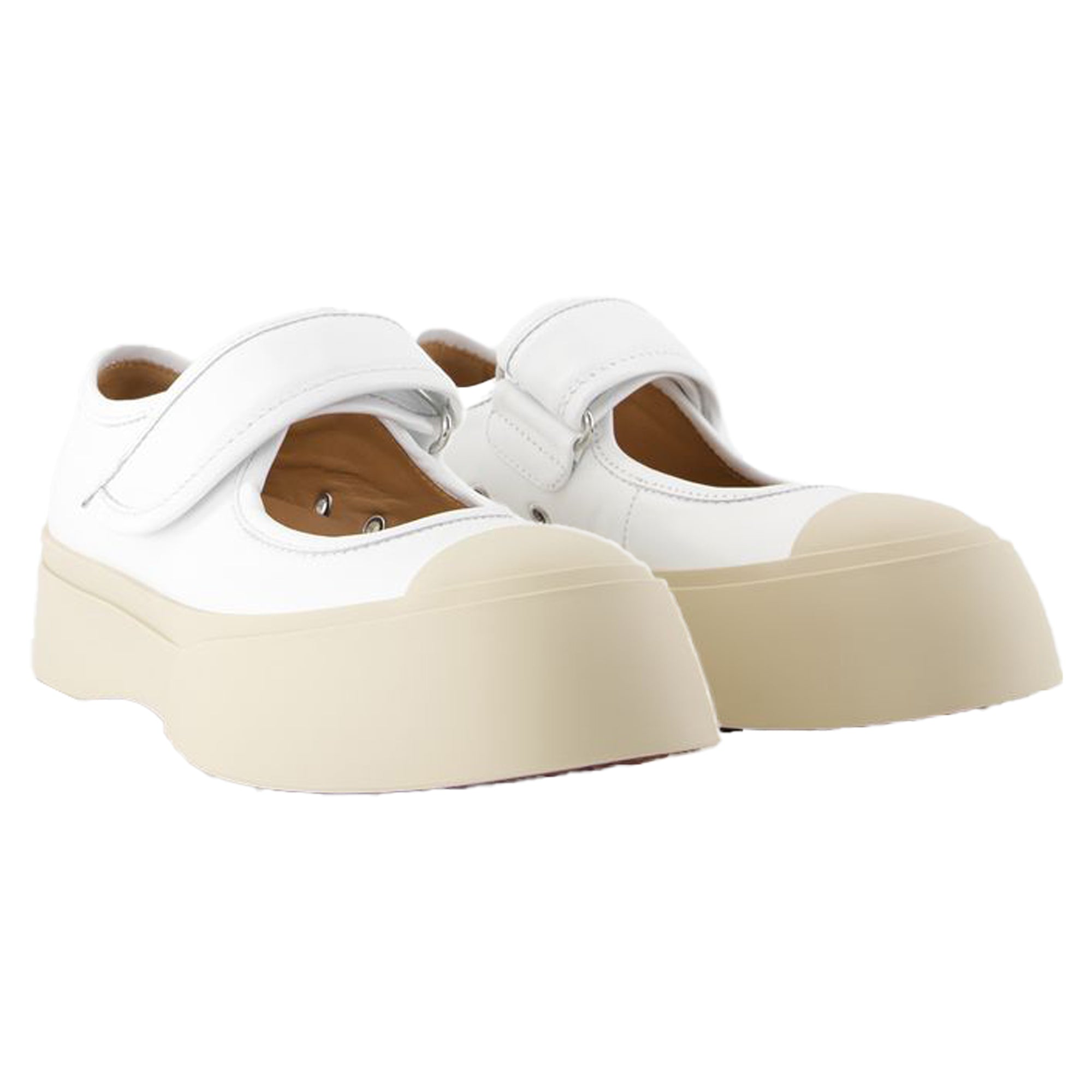 Women's Mary Jane Sneakers - Marni - Leather - White