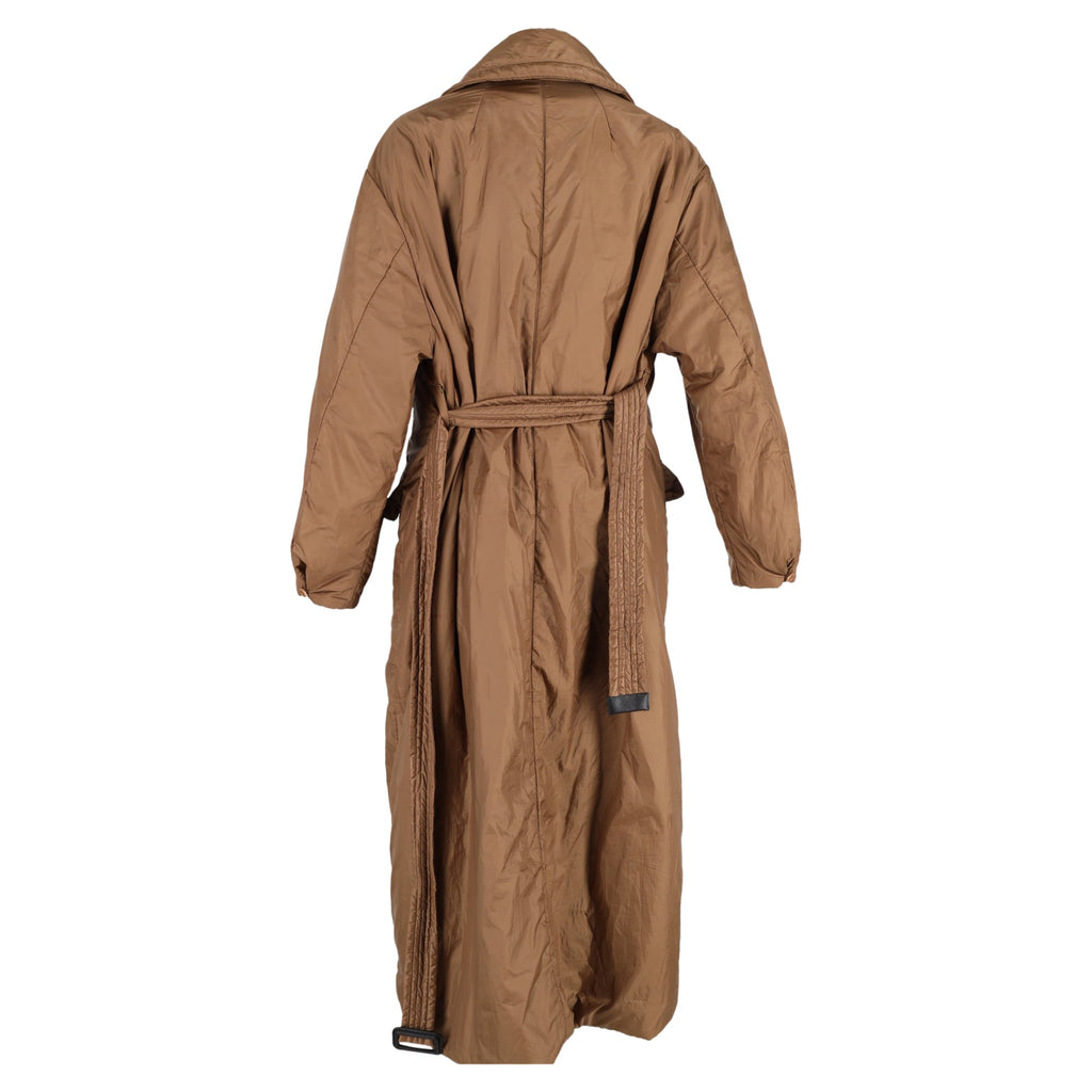Max Mara Cube Greendi Coat with Pockets in Brown Polyamide