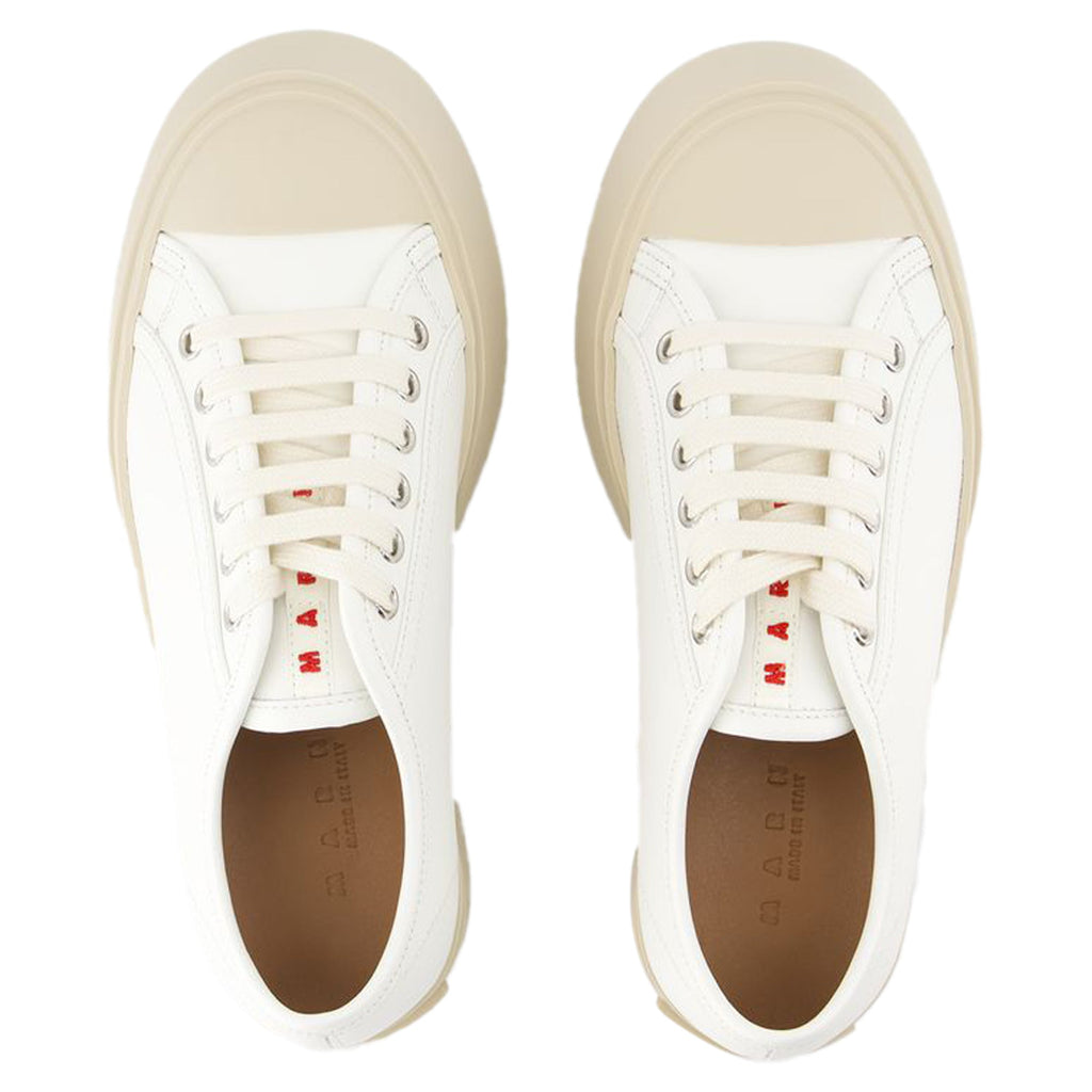 Women's Laced Up Sneakers - Marni - Leather - White