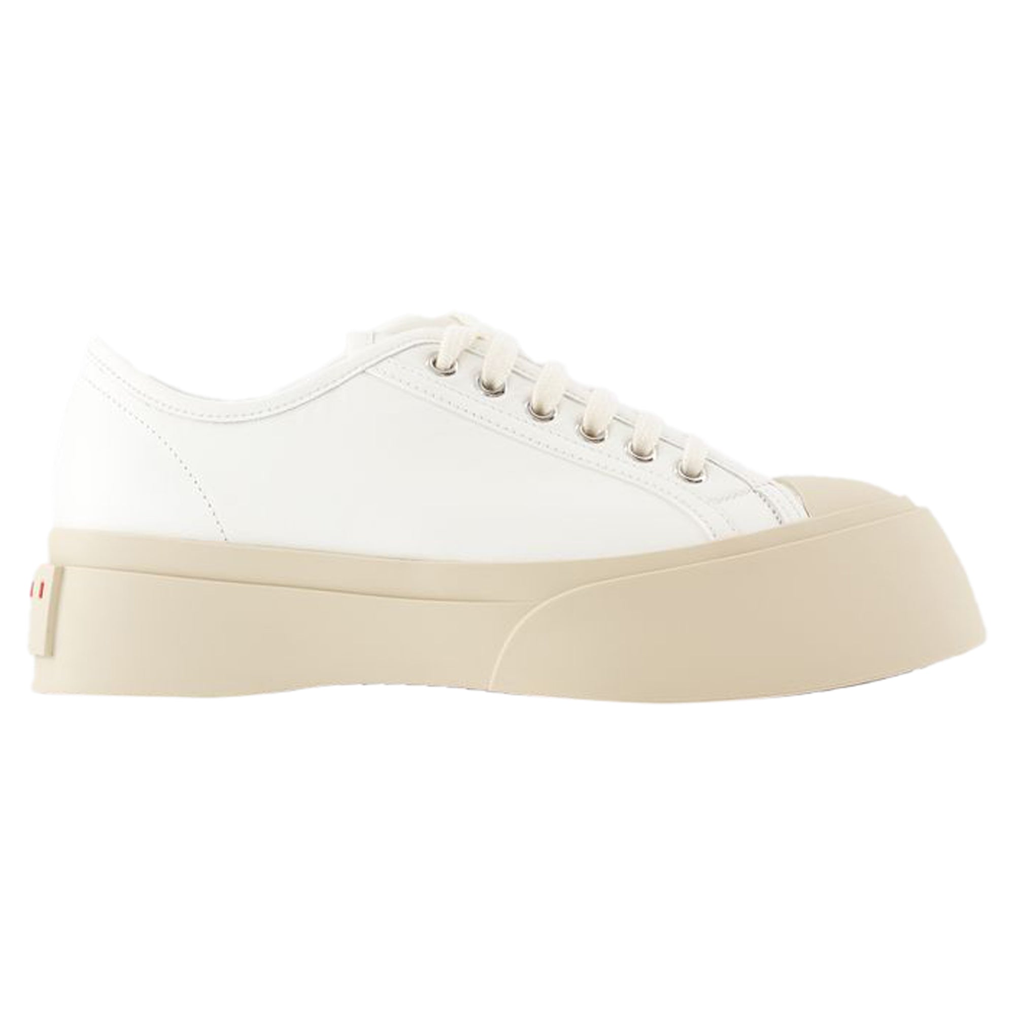 Women's Laced Up Sneakers - Marni - Leather - White