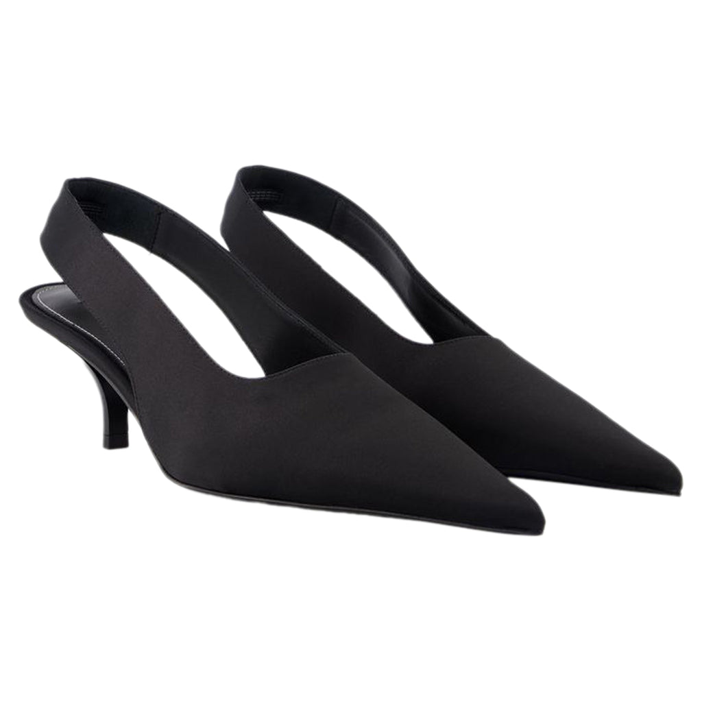 Women's Classic Slingbacks - TOTEME - Silk - Black
