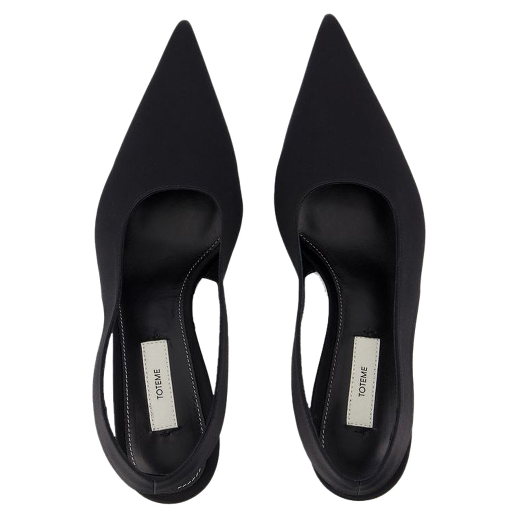 Women's Classic Slingbacks - TOTEME - Silk - Black
