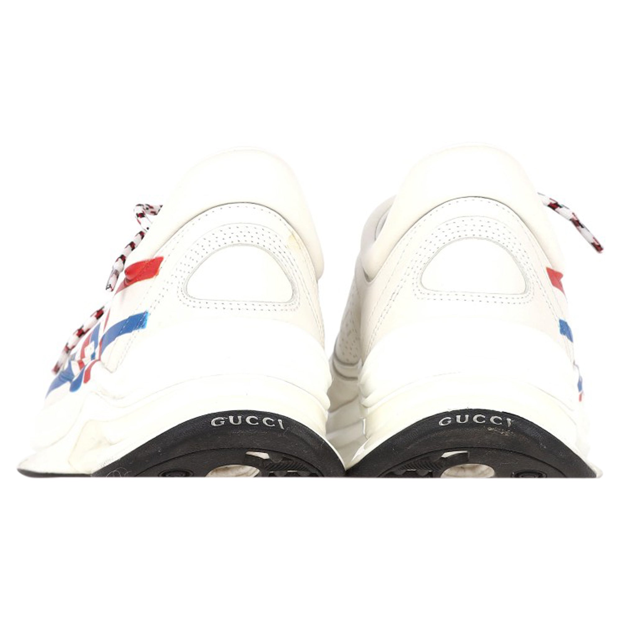 Gucci Run Low Top Sneakers in White Leather