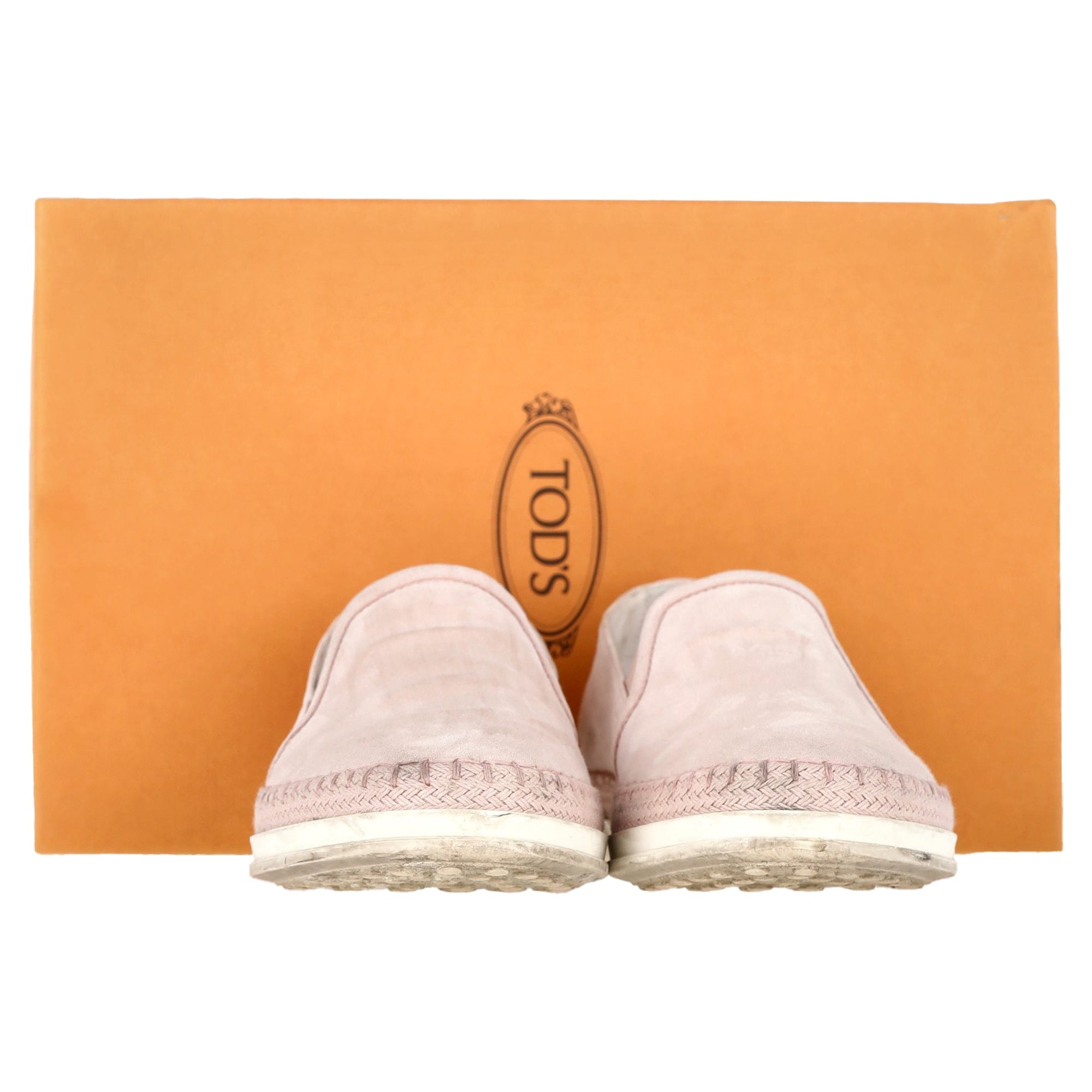Women's Tod's Slip-On Sneakers in Pastel Pink Suede