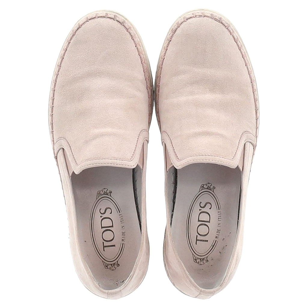 Women's Tod's Slip-On Sneakers in Pastel Pink Suede