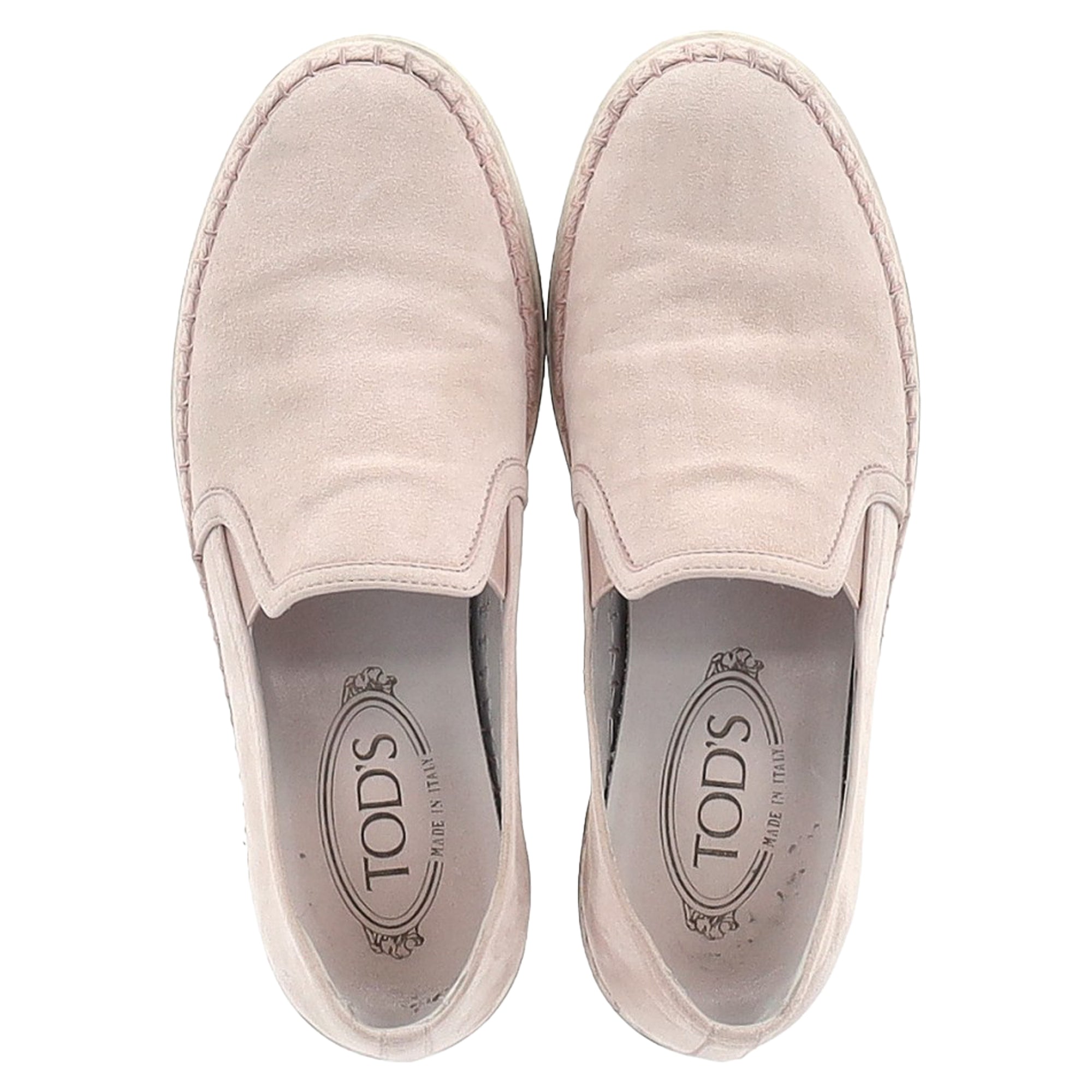 Women's Tod's Slip-On Sneakers in Pastel Pink Suede