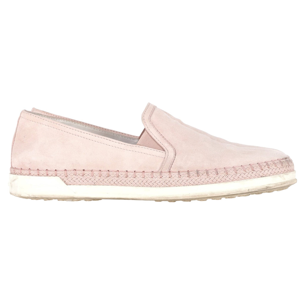Women's Tod's Slip-On Sneakers in Pastel Pink Suede