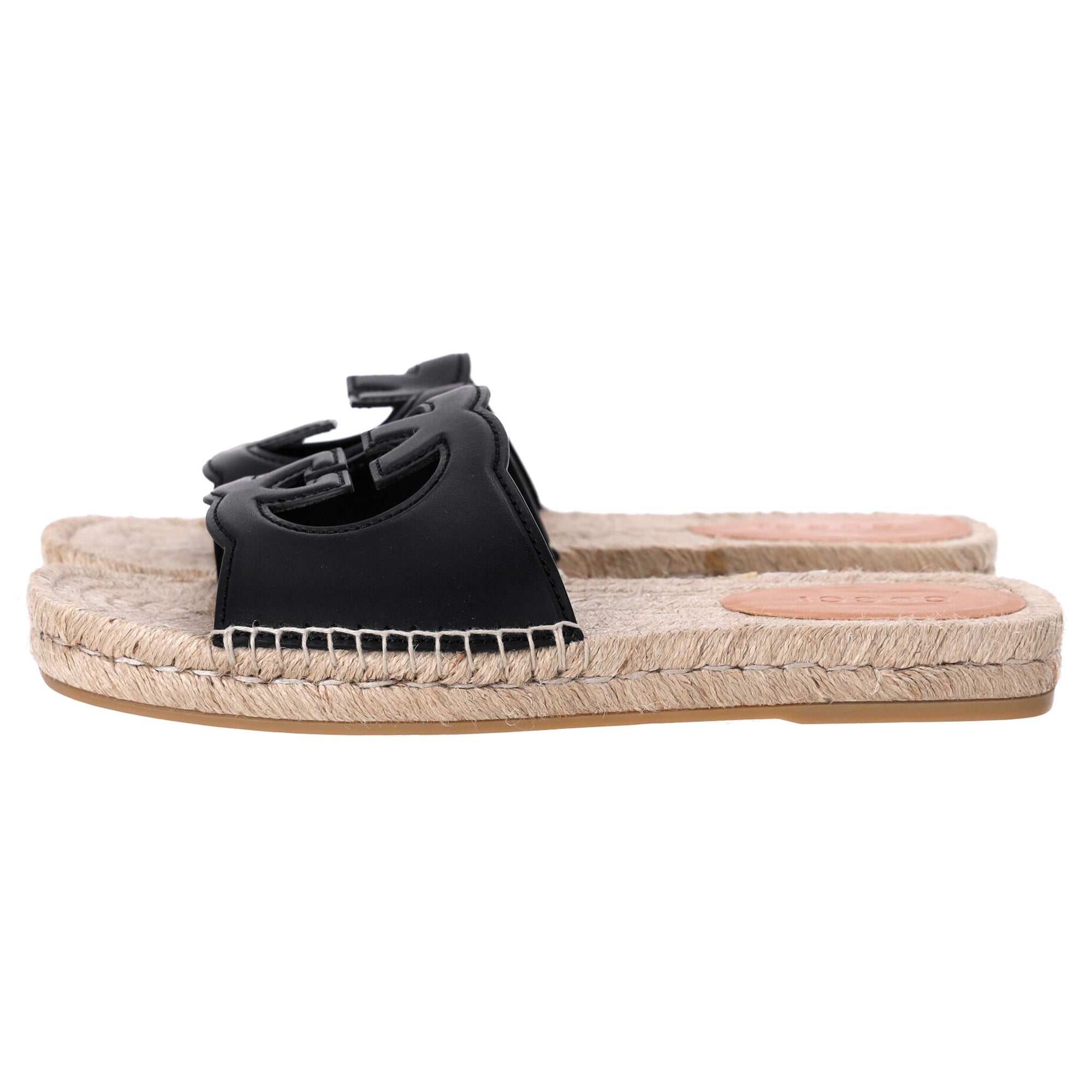 Gucci Interlocking G Espadrilles in Black Leather