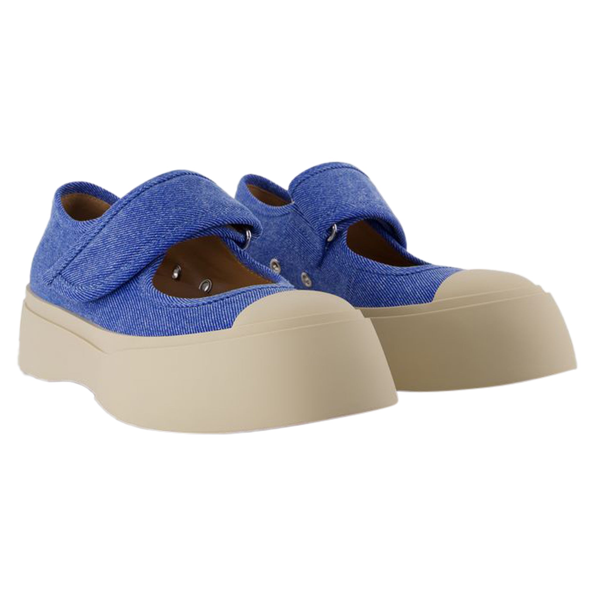 Women's Mary Jane Sneakers - Marni - Cotton - Blue