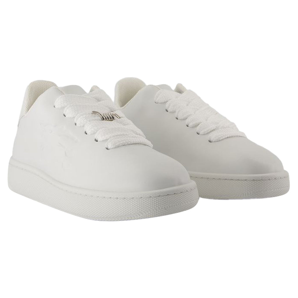 Women's Box Sneakers - Burberry - Leather - White