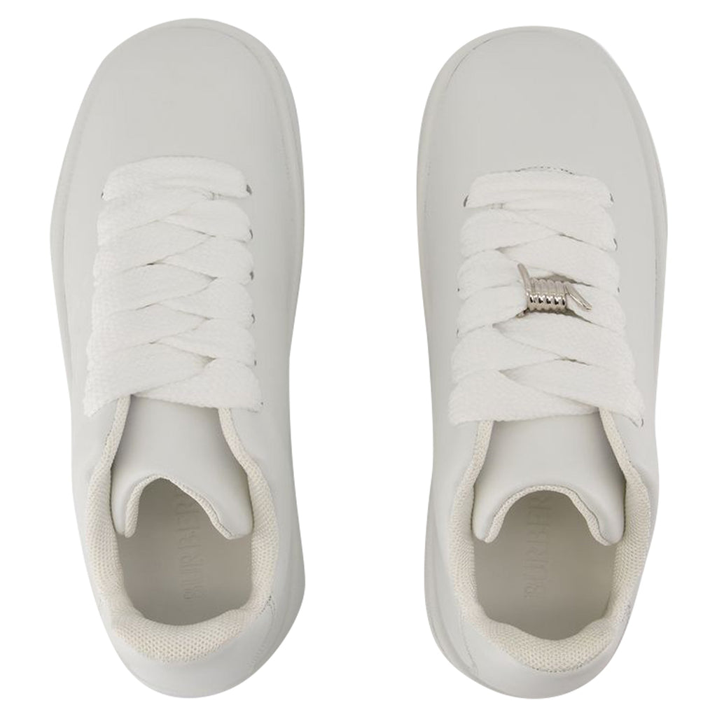 Women's Box Sneakers - Burberry - Leather - White