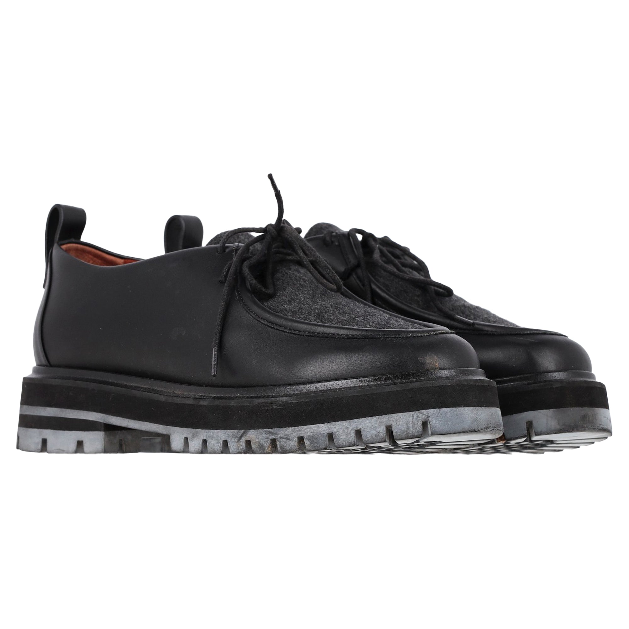 Loro Piana Lace-Up Derby Shoes in Black Leather