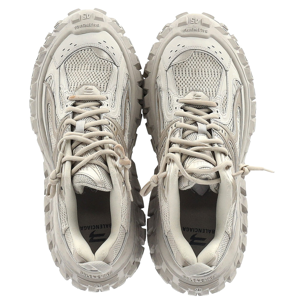 Men's Balenciaga Bouncer Distressed Sneakers in Beige Polyurethane