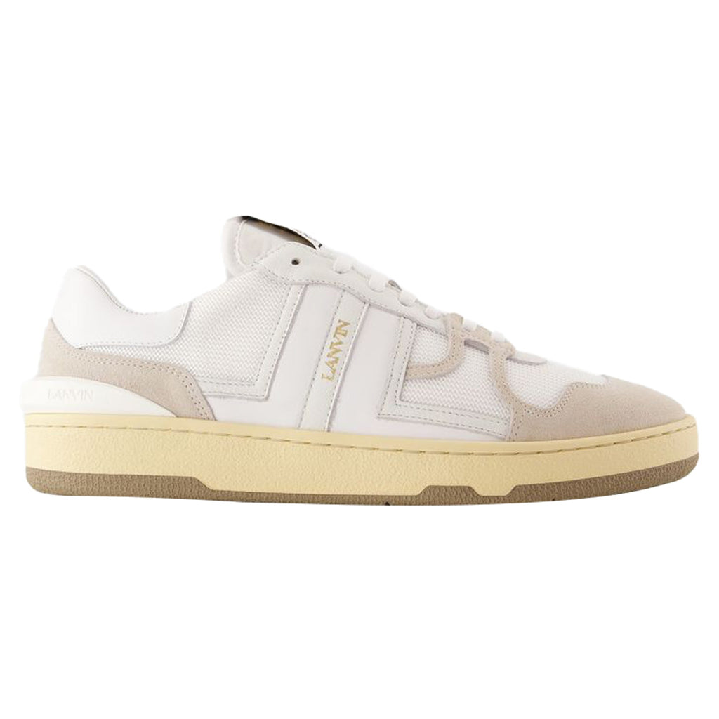 Women's Clay Sneakers - Lanvin - Leather - White
