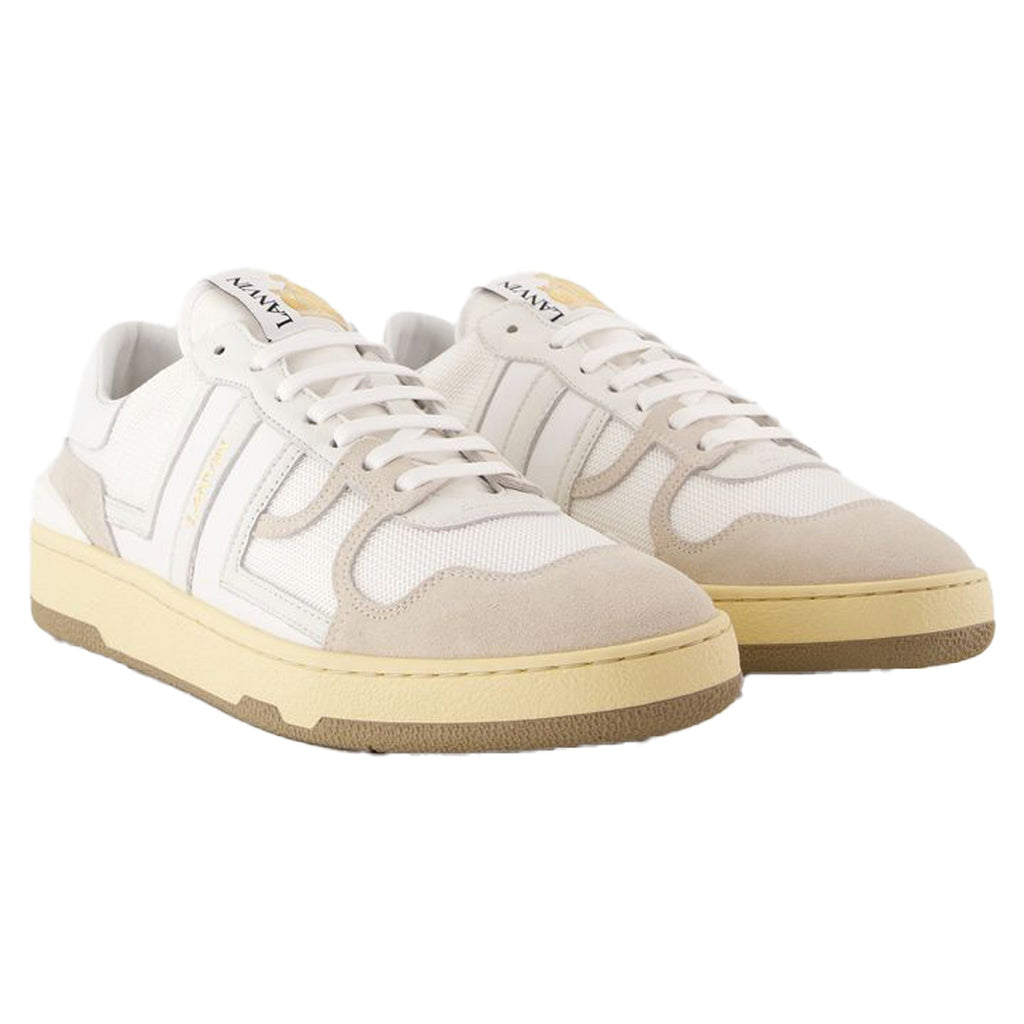 Women's Clay Sneakers - Lanvin - Leather - White
