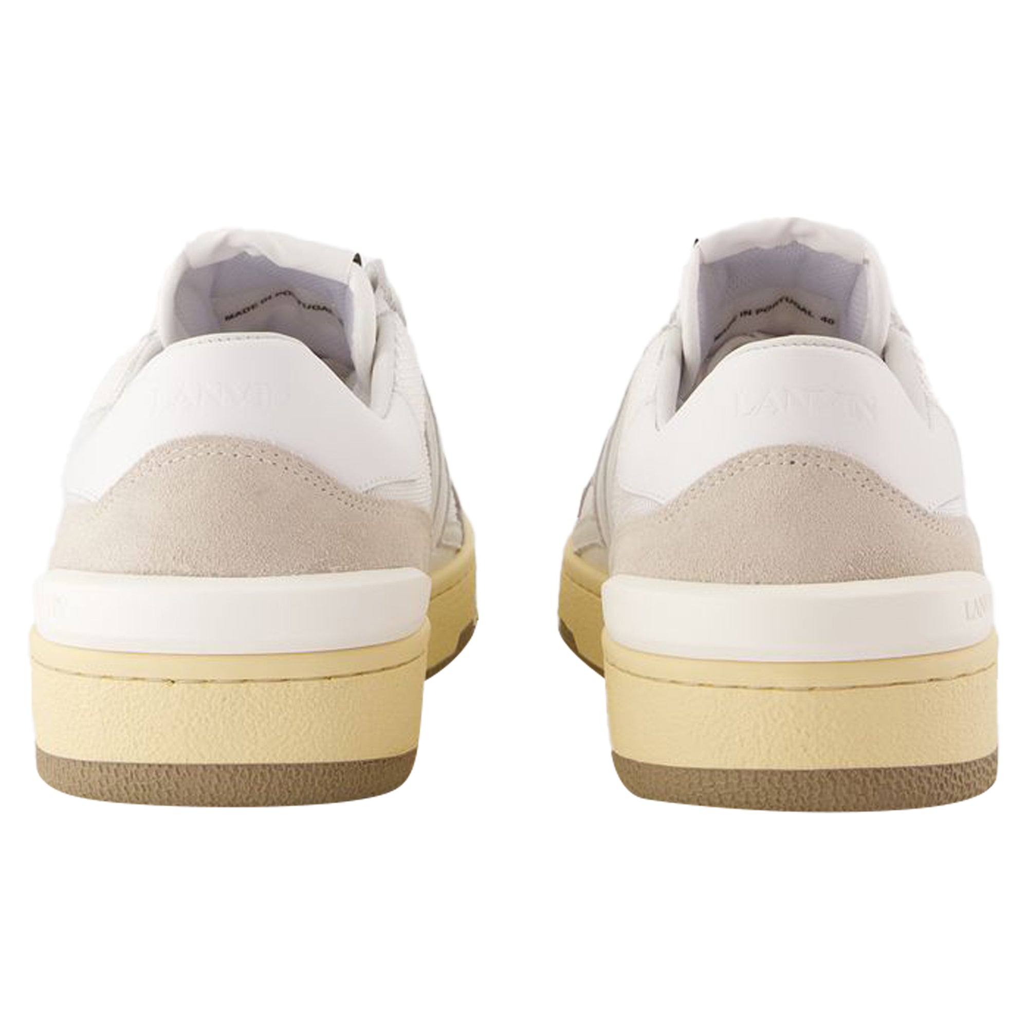 Women's Clay Sneakers - Lanvin - Leather - White