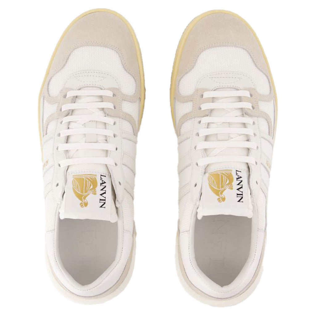 Women's Clay Sneakers - Lanvin - Leather - White