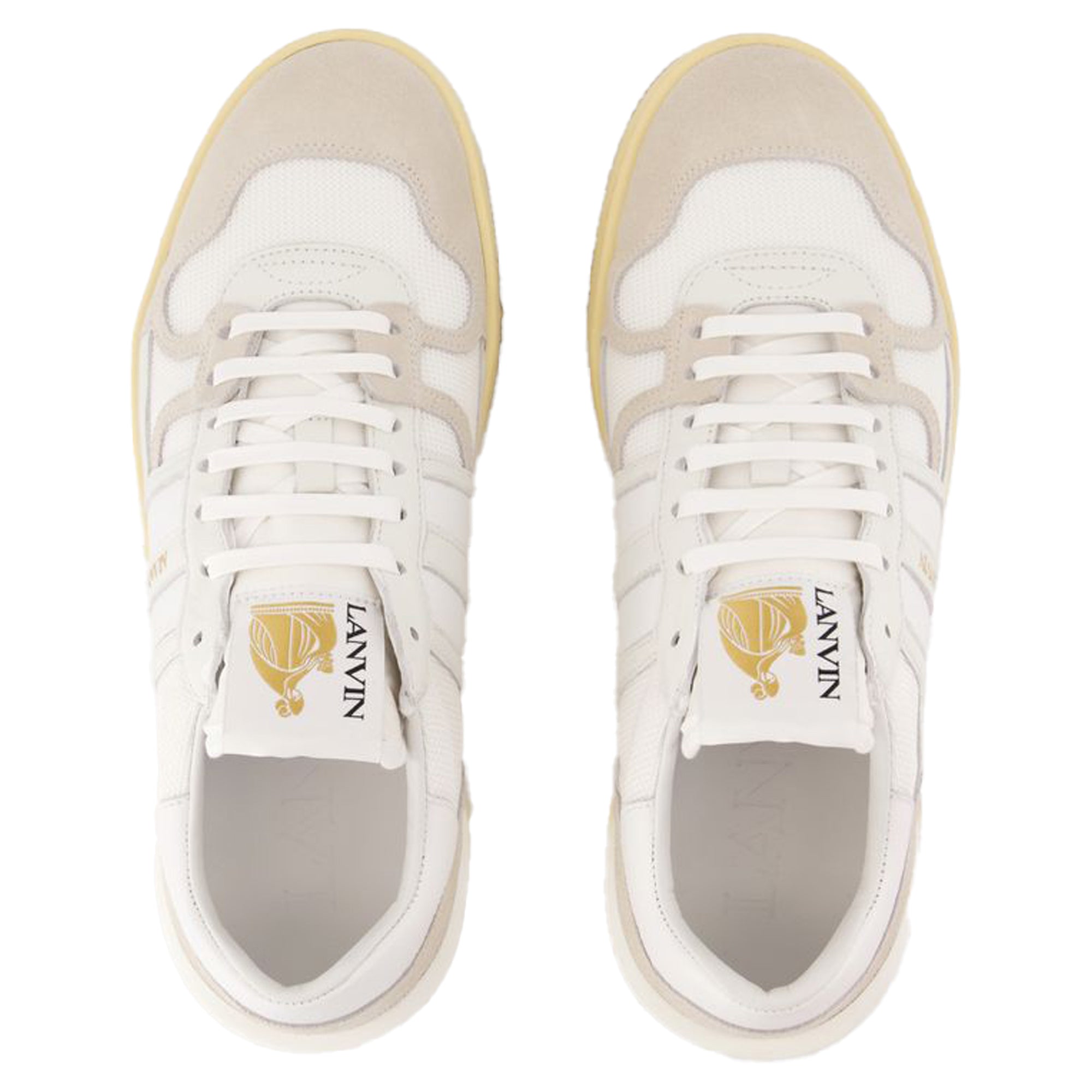 Women's Clay Sneakers - Lanvin - Leather - White