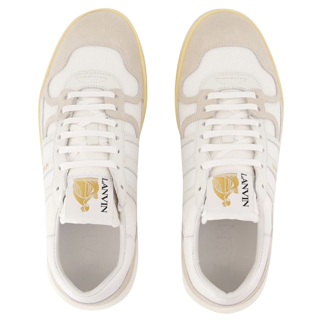Women's Clay Sneakers - Lanvin - Leather - White