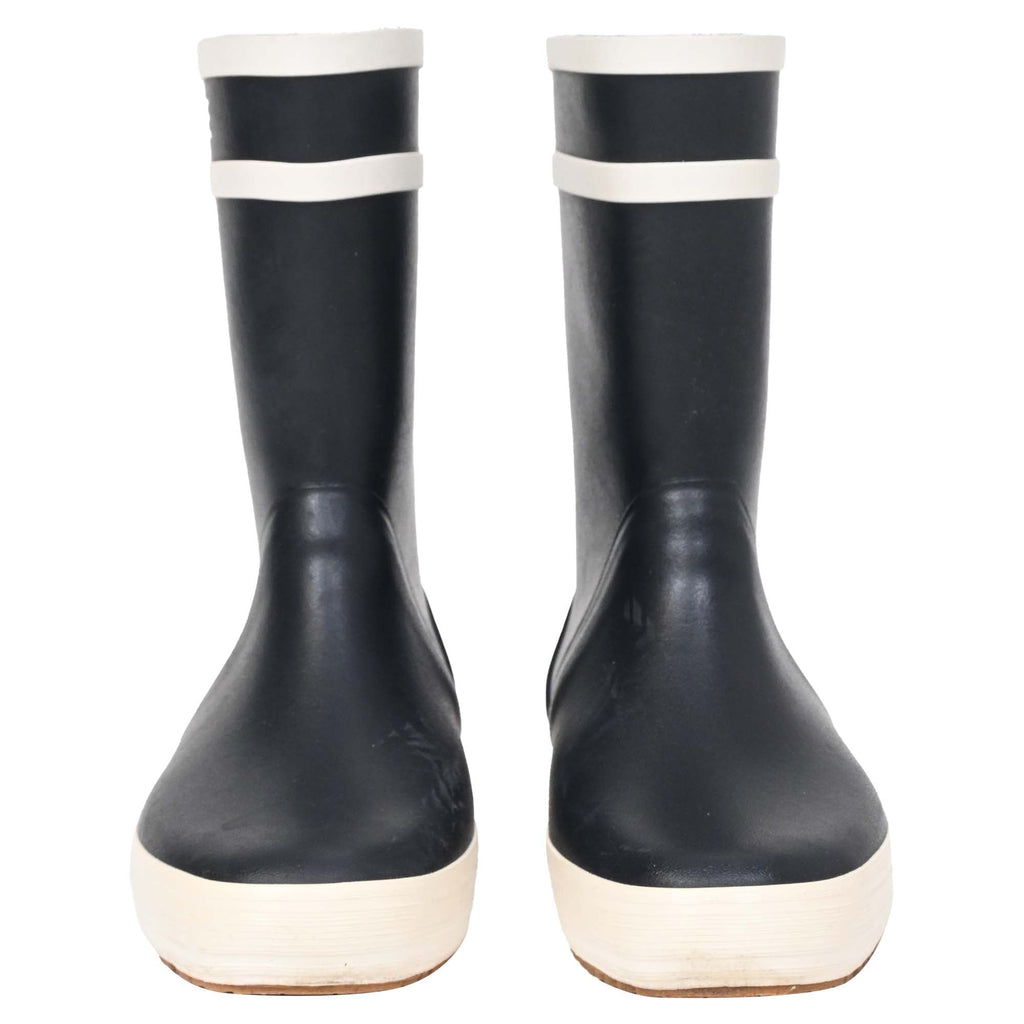 Women's Celine Logo Rain Boots in Black Rubber