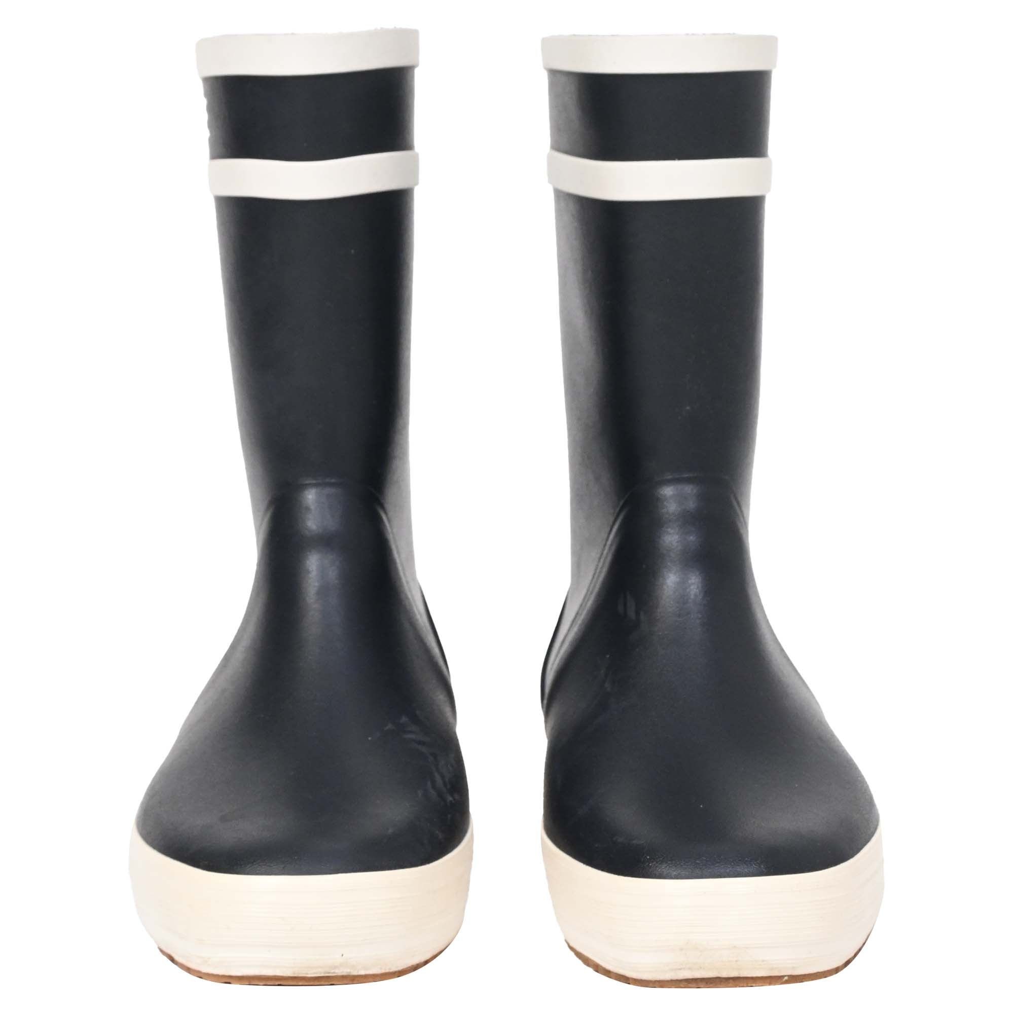 Women's Celine Logo Rain Boots in Black Rubber