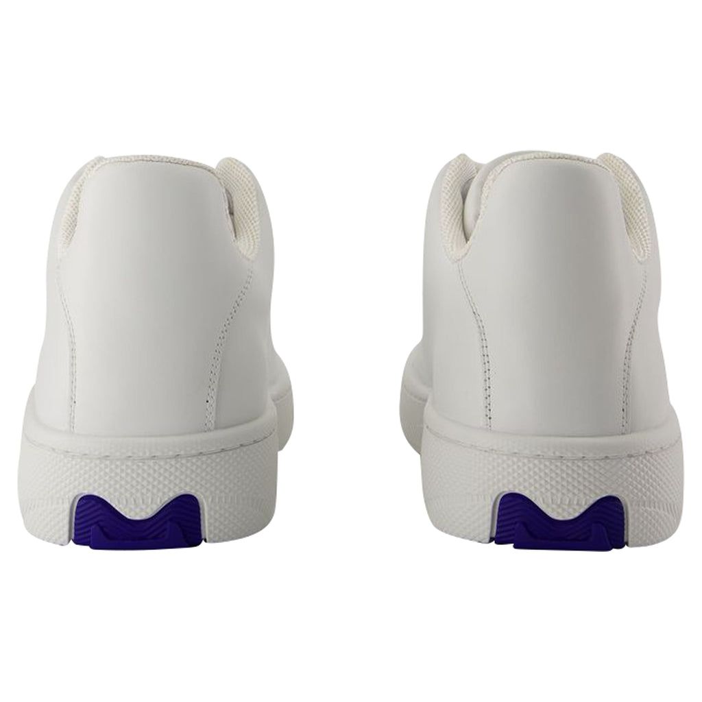 Women's Box Sneakers - Burberry - Leather - White